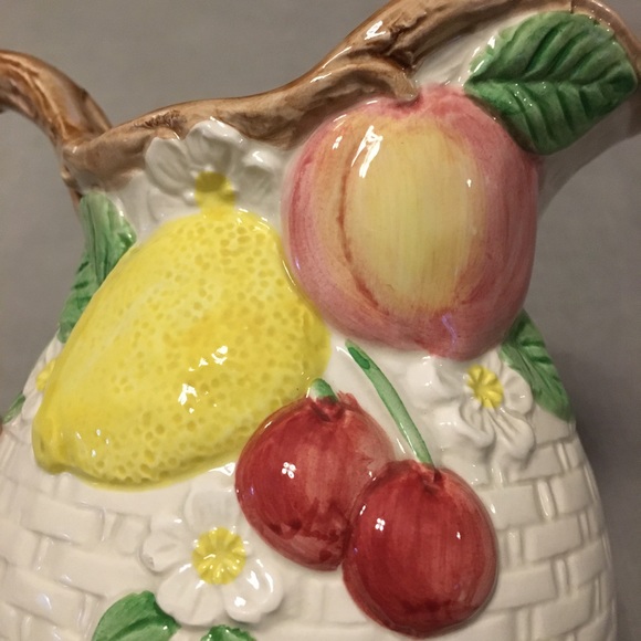 NWT Fitz and Floyd pitcher Fruit Design Pitcher - Picture 12 of 14